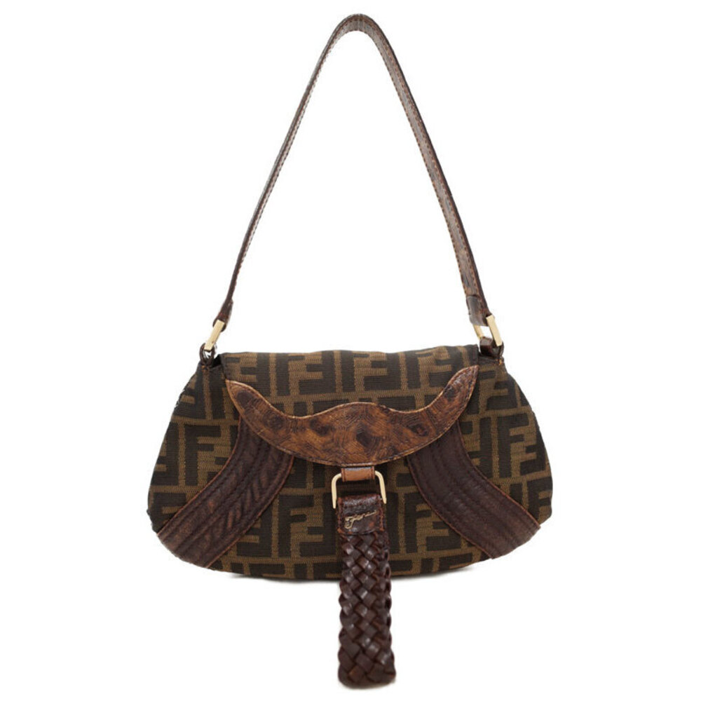 FENDI Zucca Spy Pouch Handbag Semi Shoulder Bag - Picture 1 of 9